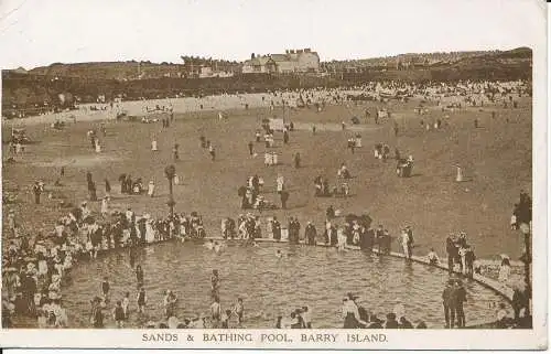 PC30553 Sand und Badewanne. Barry Island. Milton. Carbon. Nr. 208. 1917