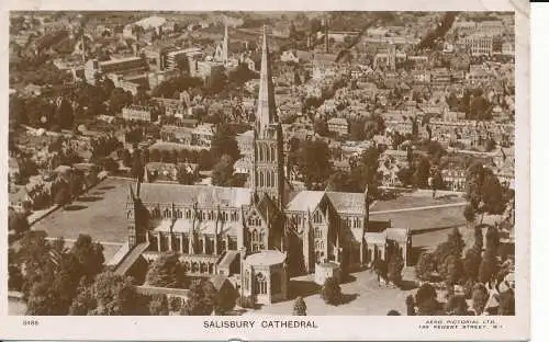 PC30862 Kathedrale von Salisbury. Aero Pictorial. Nr. 3488. RP. 1947