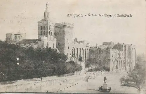 PC28318 Avignon. Papstpalast und Kathedrale. 1925