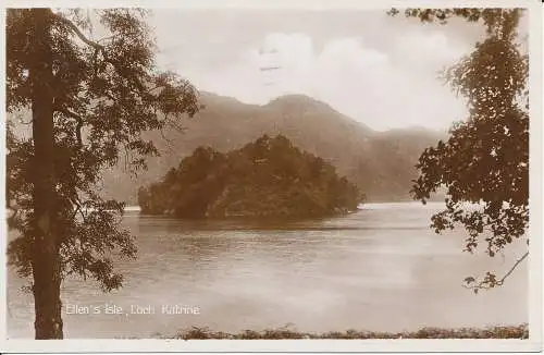 PC25111 Ellens Isle. Loch Katrine. RP. 1935