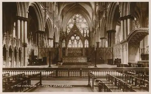 PC26717 The Chancel. Lincoln Cathedral. Valentinstag. RP. 1952