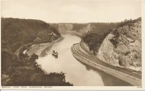 PC26506 Bristol. Blick von der Hängebrücke. Photochrom. Nr 69108