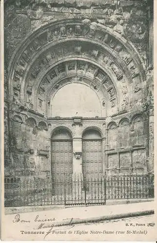 PC32397 Donner. Portal der Kirche Notre Dame. Rue St. Michel. B. F. 1907