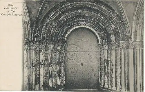 PC26527 Die Tür der Tempelkirche. Gordon Smith. 1921