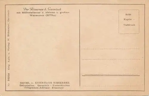 PC31267 Der Rissersee b. Garmisch. H. Birkmeyer. Nr 10310