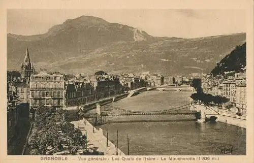 PC32423 Grenoble. Allgemeine Ansicht. Die Quais de l Isere. Le Moucherotte. Martinotto