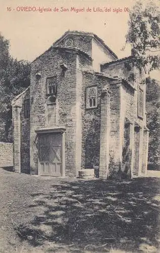 PC30972 Oviedo. Kirche San Miguel de Lillo aus dem 9. Jahrhundert. Alvarez und Levenfeld