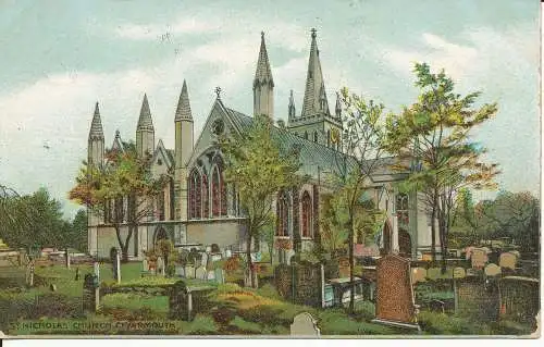 PC28838 Nikolauskirche. Ct. Yarmouth. Hildesheimer. Nr. 601. 1907