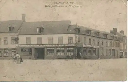 PC28310 Grandvilliers. Hotel de France et Angleterre. G. Lelong. 1920