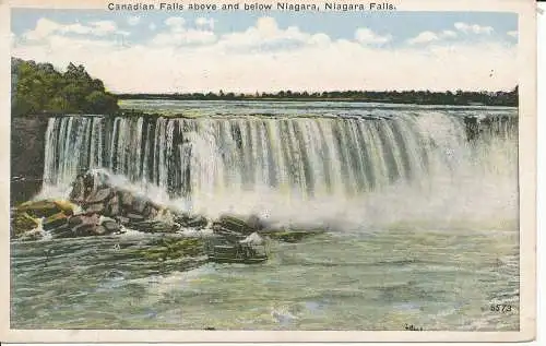 PC23614 Canadian Falls über und unter Niagara. Niagarafälle. Nr. 8573. 1927