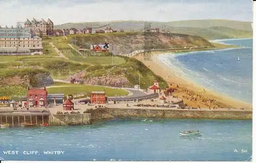 PC28629 West Cliff. Whitby. Valentinstag. Kunstfarbe. Nr. A.511. 1951