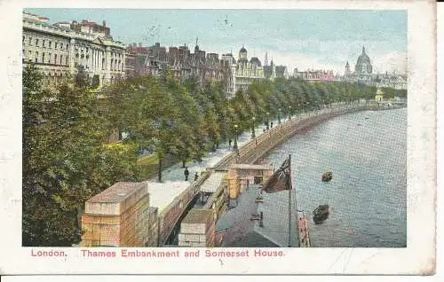 PC25411 London. Themse Embankment und Somerset House