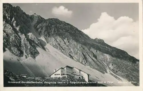 PC30554 Innsbruck Nordkettenbahn. Seegrube 1905m. Hafelekarbergstation 2260m T