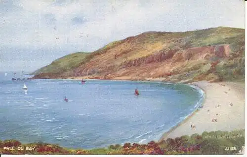 PC25856 Pwll Du Bay. Valentinstag. Kunstfarbe. Nr. A1158. 1948