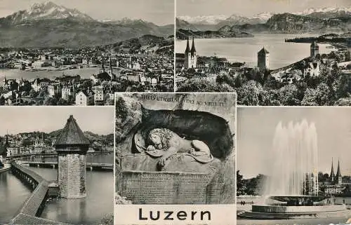 PC31312 Luzern. Multi-View. Photoglob. 1950