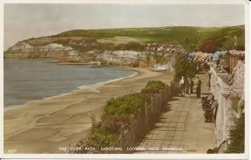 PC32652 Der Klippenpfad. Sandown. Blick in Shanklin. Nigh Ventnor. Nr. 7967. R