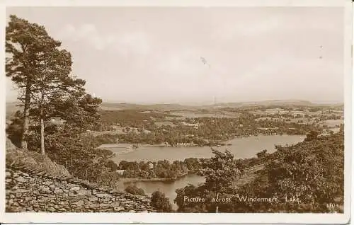 PC26109 Bild über Windermere Lake. Atkinson und Pollitt. Nr. 1104. 1937