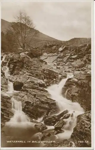 PC25011 Wasserfall im Balquhidder. Valentinstag. Nr. 988. RP. 1937