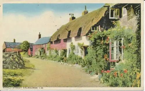 PC25962 Winkle Street. Calbourne. I.W. W. J. Nigh. Kolorograph. 1954