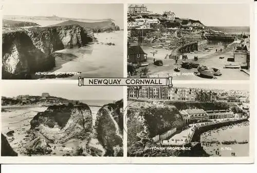PC28903 Newquay Cornwall. Multi-View. Valentinstag. Nr. KV764. RP. 1958