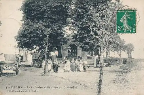 PC31357 Dechy. Golgatha und der Eingang zum Friedhof. Morelle in Dechy. Nr. 4. 1912