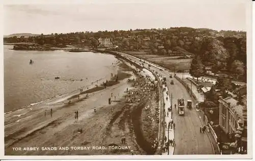 PC25757 Tor Abbey Sands und Torbay Road. Torquay. RP