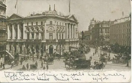 PC32403 Piccadilly. London. 1902