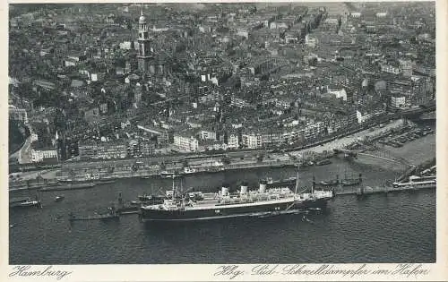PC31272 Hamburg. Hbg. Süd-Schnellkampfer im Hafen. Hans Andres. Nr. 6055