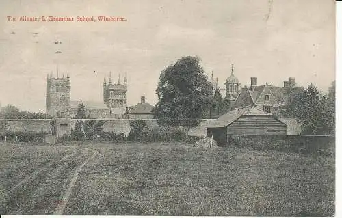 PC25633 Das Münster- und Gymnasium. Wimborne. Nr. 2021. 1913