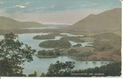 PC24171 Derwentwater und Skiddaw. National. 1905