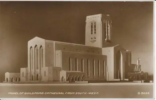 PC32806 Modell der Guildford Cathedral aus Südwesten. Valentinstag. Nr. G.8634. RP