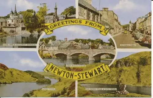 PC26048 Grüße von Newton Stewart. Multi-View. M. und L. National