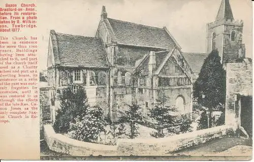 PC32468 Sächsische Kirche. Bradford auf Avon. 1908