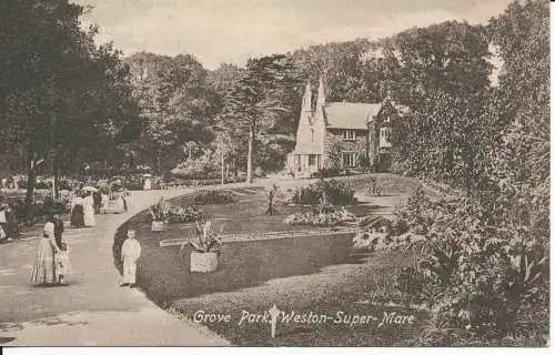 PC30555 Grove Park. Weston Super Mare. Valentinstag. 1917