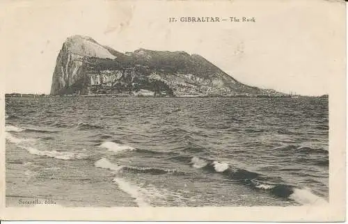 PC28294 Gibraltar. The Rock. Sacarello. Nr. 17