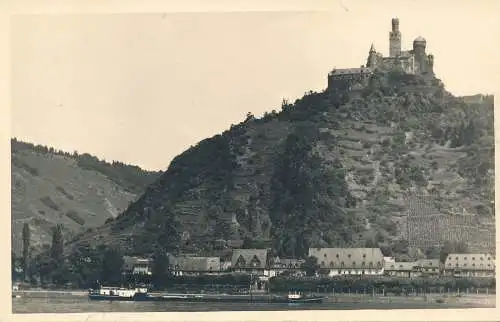 PC31151 alte Postkarte. Ein Blick auf das Schloss und die Berge. Agfa