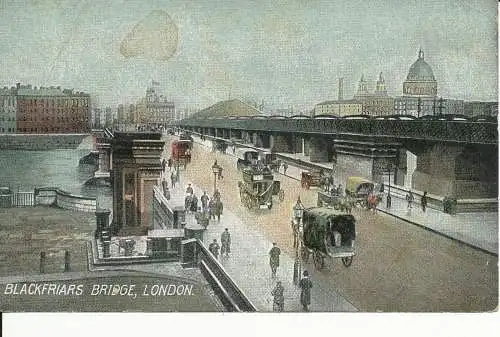 PC30649 Blackfriars Brücke. London. 1907
