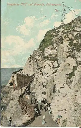 PC30735 Capstone Cliff und Parade. Ilfracombe. Valentinstag. 1908