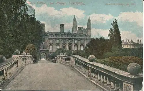 PC28894 Clare College und Brücke. Cambridge. Jarrold. Nr. 1221. 1908