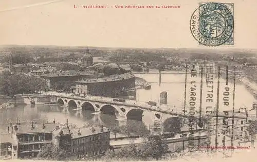 PC31233 Toulouse. Allgemeiner Blick auf die Garonne. 1926