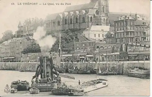 PC31576 Le Treport. Wer vom Hafen aus gesehen hat. 1910