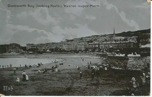 PC24959 Glentworth Bay. Blick nach Norden. Weston Super Mare. Defco. 1908