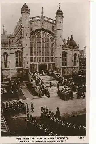 PC26679 Die Beerdigung von H. M. King George V. Betreten der St. Georges-Kapelle. Windsor
