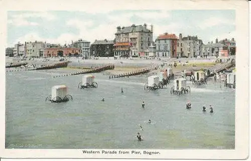 PC24217 Westernparade vom Pier. Bognor. Wellington. 1907