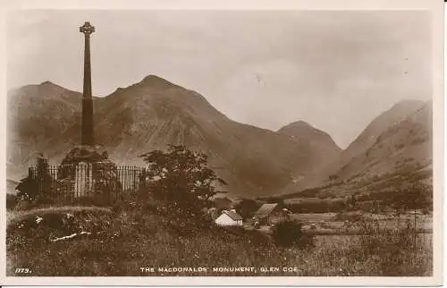 PC25313 Das Macdonalds-Denkmal. Glen Coe. Weiß. Das Beste von allem. Nr. 1779. RP