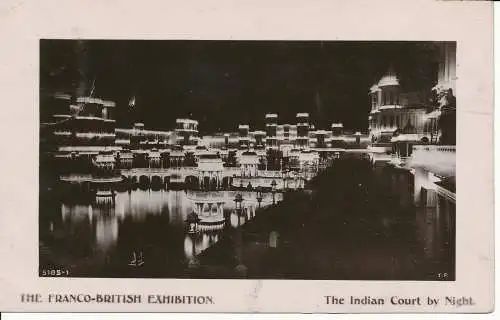 PC26895 Der indische Hof bei Nacht. Die Franco British Exhibition. Davidson Bros.