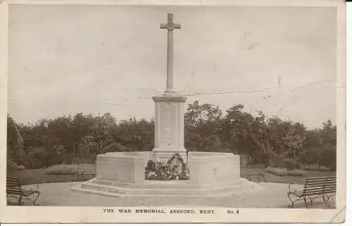 PC32425 The War Memorial. Ashford Kent. Schuhschmied und Etheridge. Nr. 2. 1924