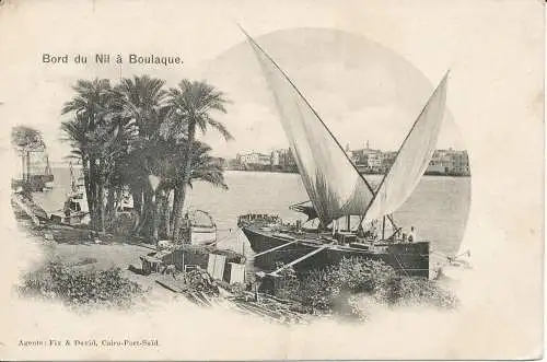 PC28396 Bord du Nil a Boulaque. Fix und David