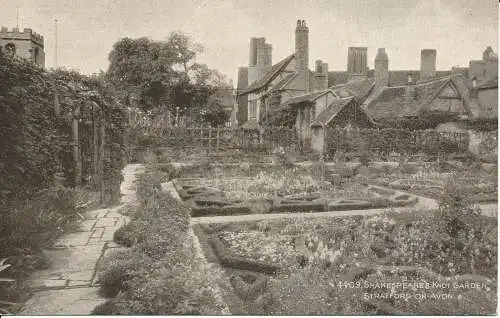 PC25359 Shakespeares Knot Garden. Stratford auf Avon. Lachs. Sepio. Nr. 4409