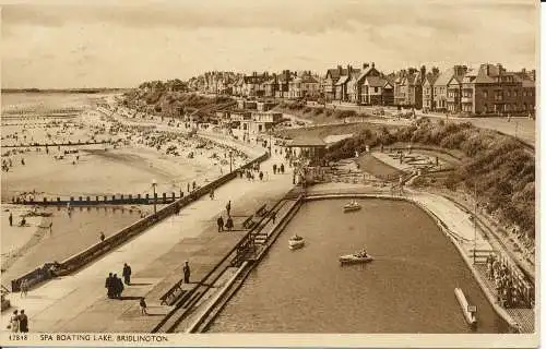 PC28640 Spa Boating Lake. Bridlington. Nr. 42848. 1957